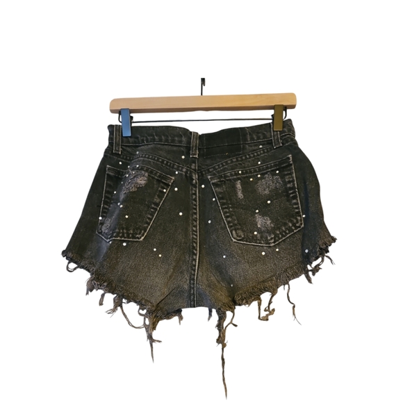 NWT Vintage Furst of A Kind Uniquely Handmade Denim Shorts Size 28 - Picture 2 of 11